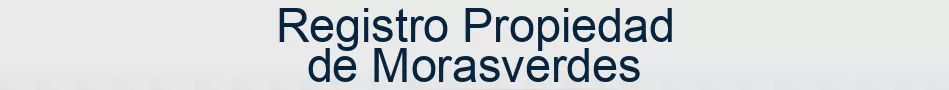 Registro Propiedad de Morasverdes