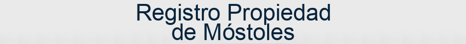 Registro Propiedad de Móstoles