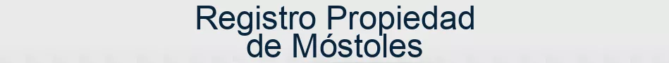 Registro Propiedad de Móstoles