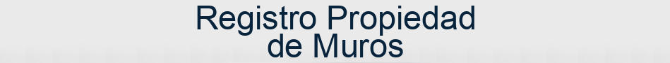 Registro Propiedad de Muros