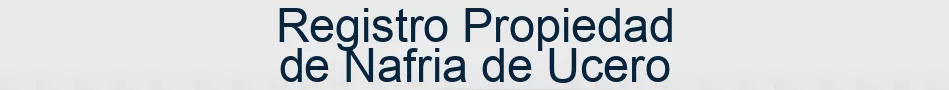 Registro Propiedad de Nafria de Ucero