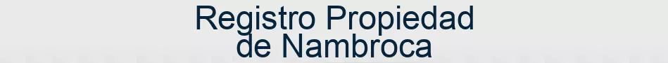 Registro Propiedad de Nambroca