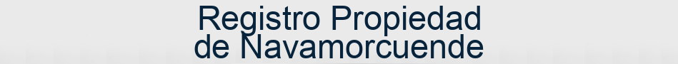 Registro Propiedad de Navamorcuende