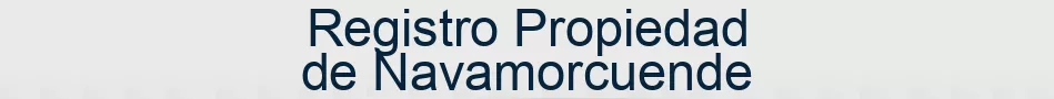 Registro Propiedad de Navamorcuende
