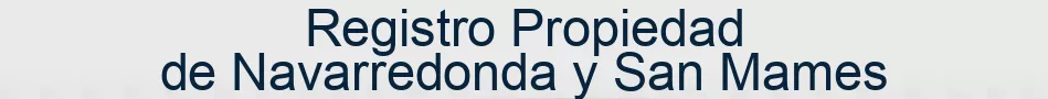 Registro Propiedad de Navarredonda y San Mames