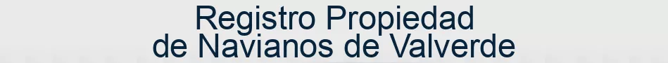 Registro Propiedad de Navianos de Valverde