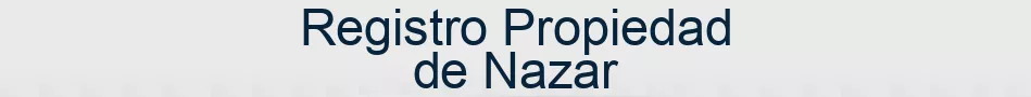 Registro Propiedad de Nazar
