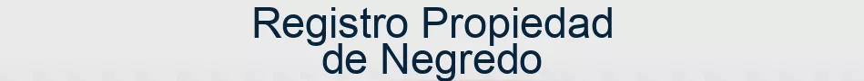 Registro Propiedad de Negredo