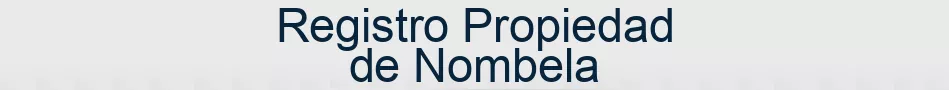 Registro Propiedad de Nombela