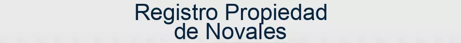 Registro Propiedad de Novales
