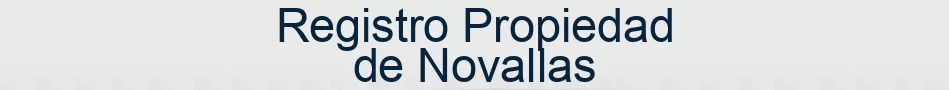 Registro Propiedad de Novallas
