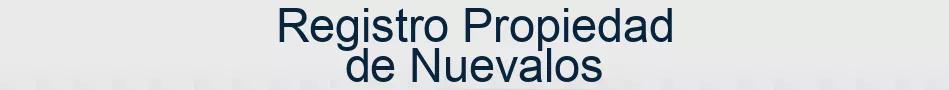 Registro Propiedad de Nuevalos