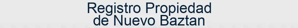 Registro Propiedad de Nuevo Baztan