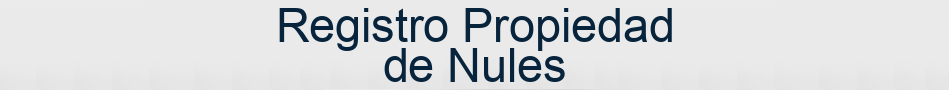 Registro Propiedad de Nules