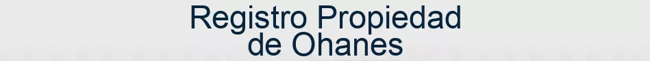Registro Propiedad de Ohanes