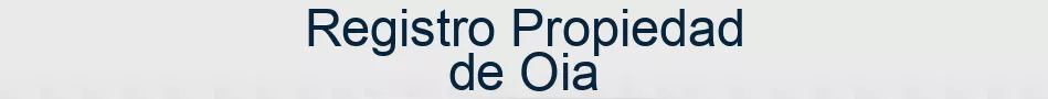 Registro Propiedad de Oia