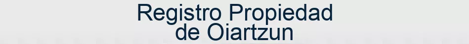 Registro Propiedad de Oiartzun