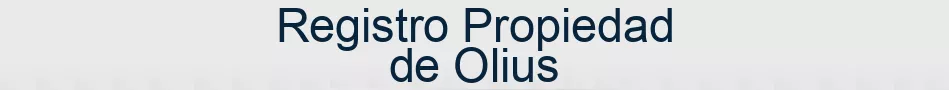 Registro Propiedad de Olius