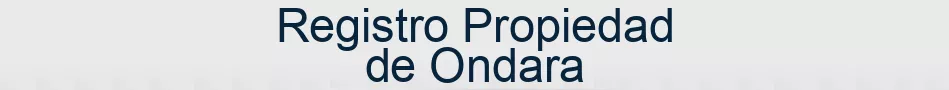 Registro Propiedad de Ondara