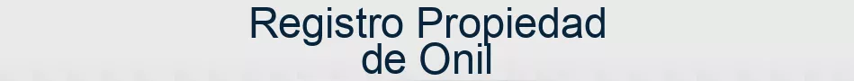 Registro Propiedad de Onil