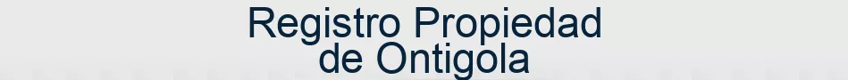 Registro Propiedad de Ontigola