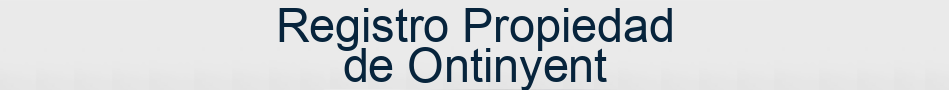 Registro Propiedad de Ontinyent