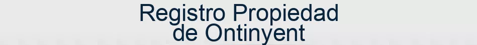 Registro Propiedad de Ontinyent