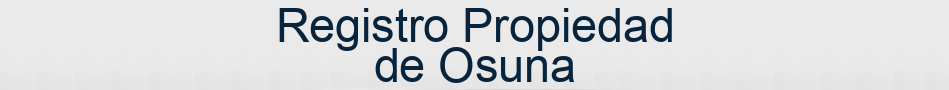 Registro Propiedad de Osuna