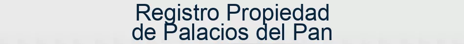 Registro Propiedad de Palacios del Pan