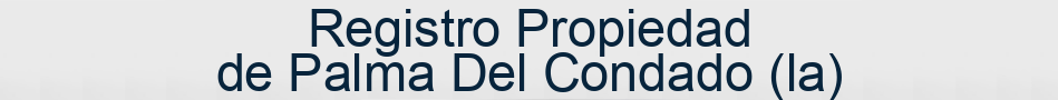 Registro Propiedad de Palma Del Condado (la)