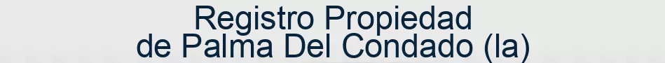Registro Propiedad de Palma Del Condado (la)
