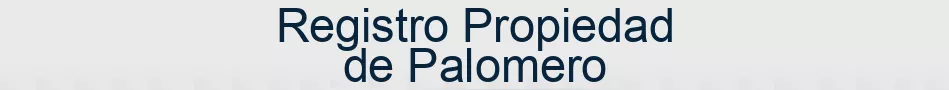 Registro Propiedad de Palomero