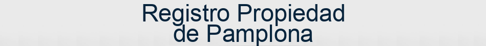 Registro Propiedad de Pamplona