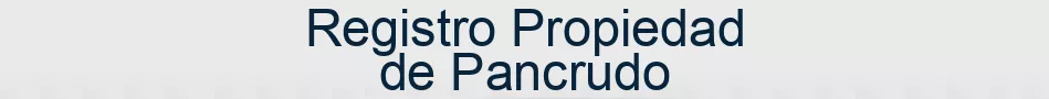 Registro Propiedad de Pancrudo