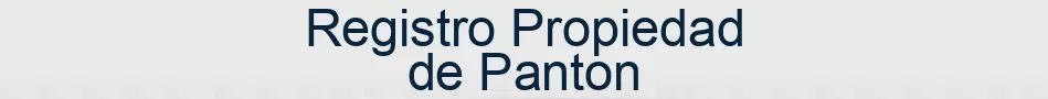 Registro Propiedad de Panton