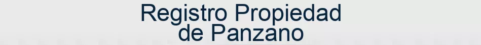 Registro Propiedad de Panzano