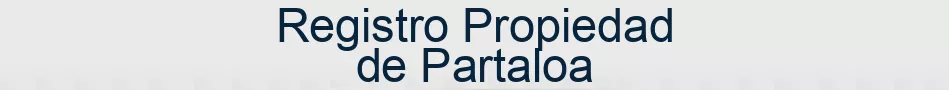 Registro Propiedad de Partaloa