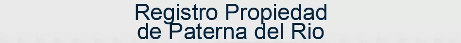 Registro Propiedad de Paterna del Rio