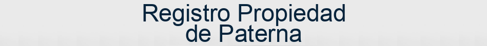 Registro Propiedad de Paterna