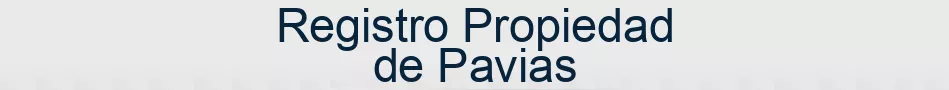 Registro Propiedad de Pavias