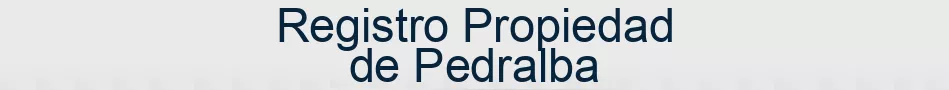Registro Propiedad de Pedralba
