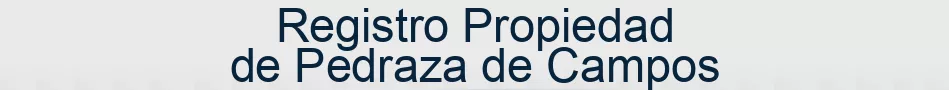 Registro Propiedad de Pedraza de Campos