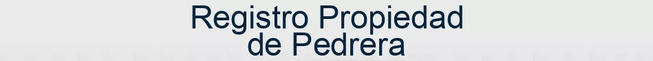 Registro Propiedad de Pedrera