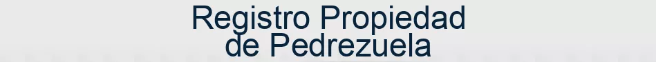 Registro Propiedad de Pedrezuela