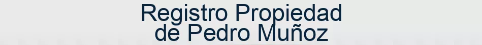 Registro Propiedad de Pedro Muñoz