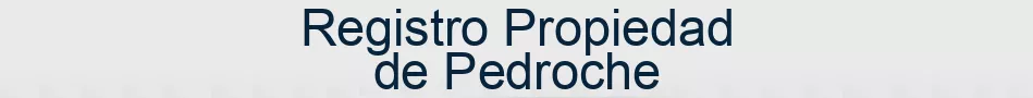 Registro Propiedad de Pedroche