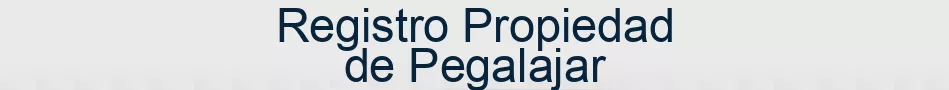 Registro Propiedad de Pegalajar