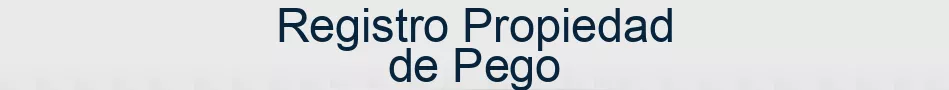 Registro Propiedad de Pego
