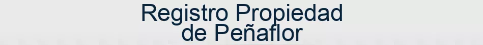 Registro Propiedad de Peñaflor
