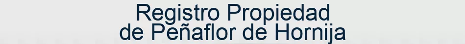 Registro Propiedad de Peñaflor de Hornija